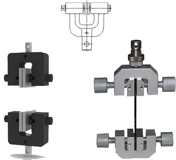 對(duì)夾式拉伸夾具實(shí)物及結(jié)構(gòu)圖展示